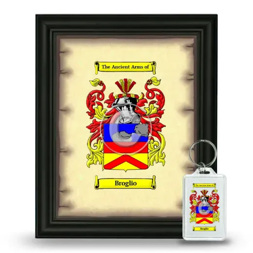 Broglio Framed Coat of Arms and Keychain - Black