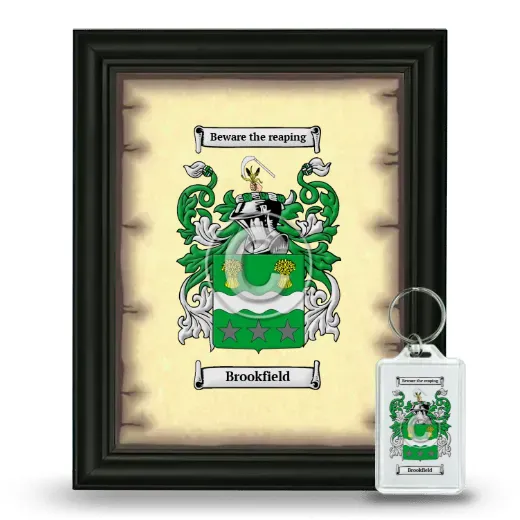 Brookfield Framed Coat of Arms and Keychain - Black
