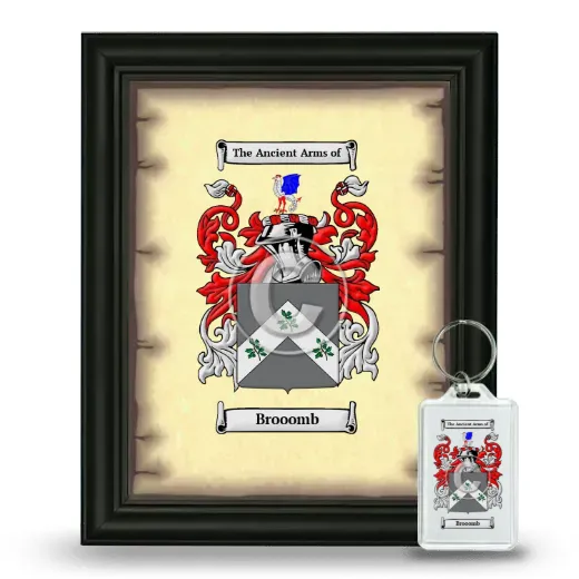 Brooomb Framed Coat of Arms and Keychain - Black