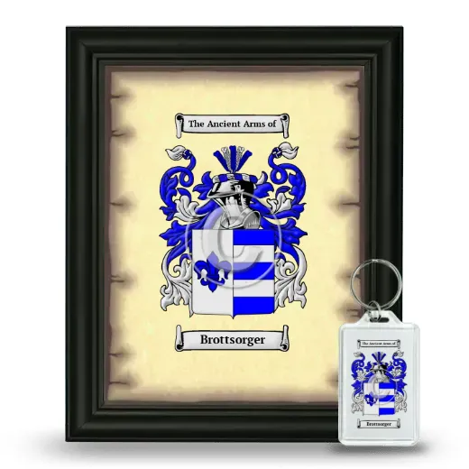 Brottsorger Framed Coat of Arms and Keychain - Black