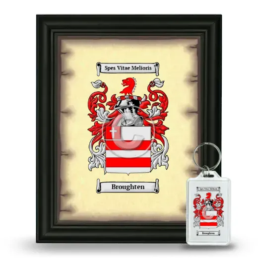 Broughten Framed Coat of Arms and Keychain - Black