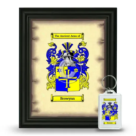 Browynn Framed Coat of Arms and Keychain - Black