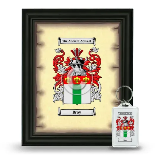 Broy Framed Coat of Arms and Keychain - Black
