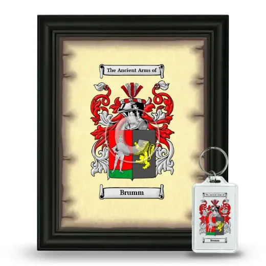 Brumm Framed Coat of Arms and Keychain - Black