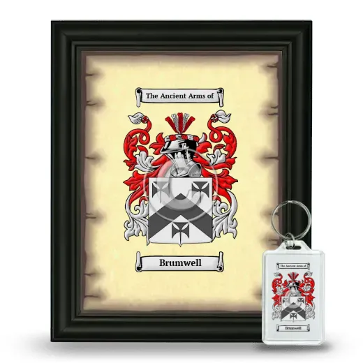 Brumwell Framed Coat of Arms and Keychain - Black