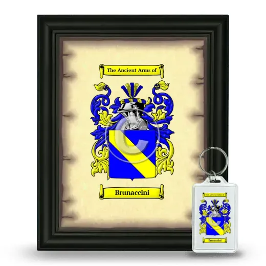 Brunaccini Framed Coat of Arms and Keychain - Black