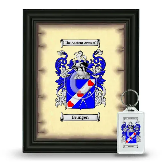 Brungen Framed Coat of Arms and Keychain - Black