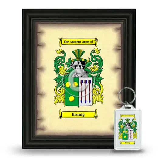 Brunig Framed Coat of Arms and Keychain - Black
