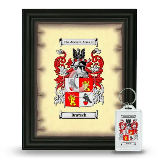 Brutsch Framed Coat of Arms and Keychain - Black