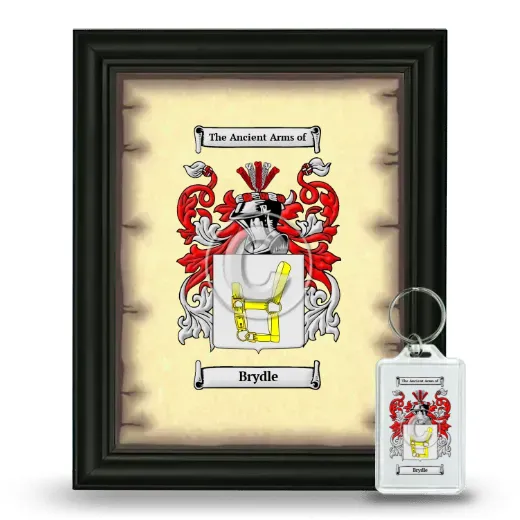 Brydle Framed Coat of Arms and Keychain - Black