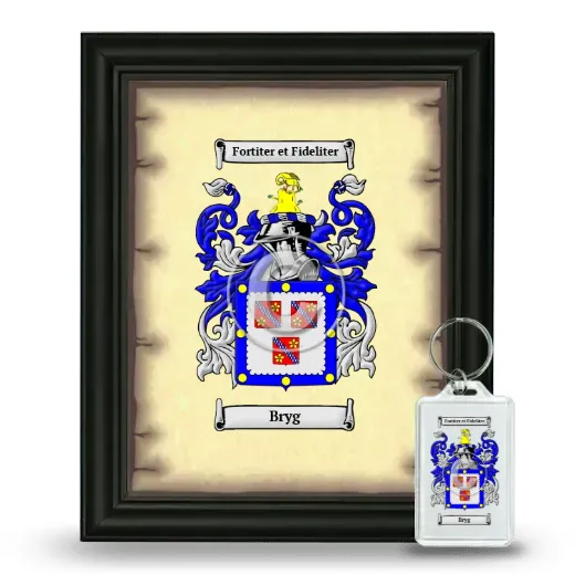 Bryg Framed Coat of Arms and Keychain - Black