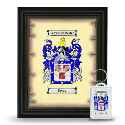 Brygg Framed Coat of Arms and Keychain - Black