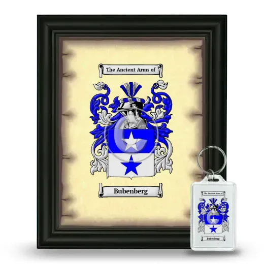 Bubenberg Framed Coat of Arms and Keychain - Black