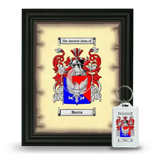 Bucca Framed Coat of Arms and Keychain - Black