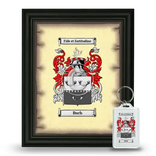 Buch Framed Coat of Arms and Keychain - Black