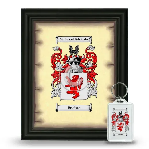 Buchte Framed Coat of Arms and Keychain - Black