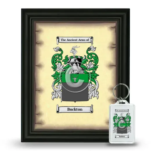 Buckton Framed Coat of Arms and Keychain - Black
