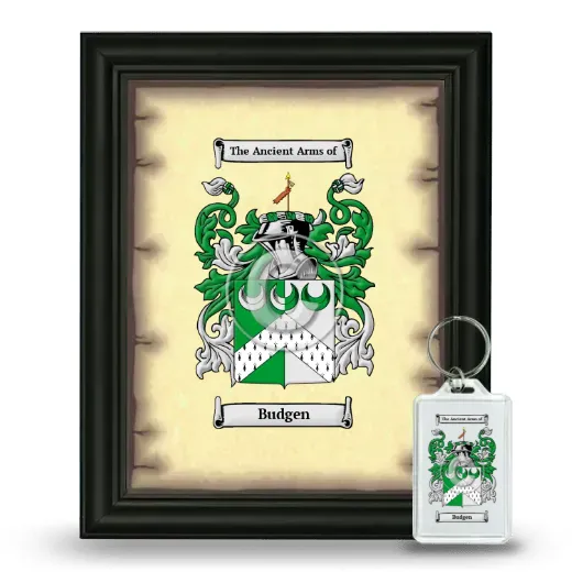 Budgen Framed Coat of Arms and Keychain - Black