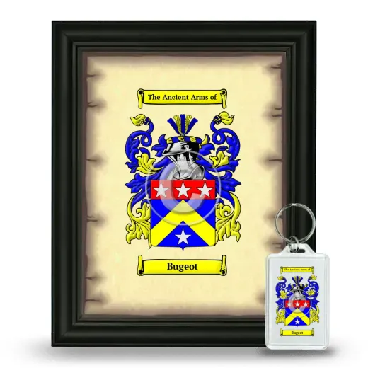Bugeot Framed Coat of Arms and Keychain - Black