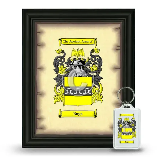 Bugs Framed Coat of Arms and Keychain - Black