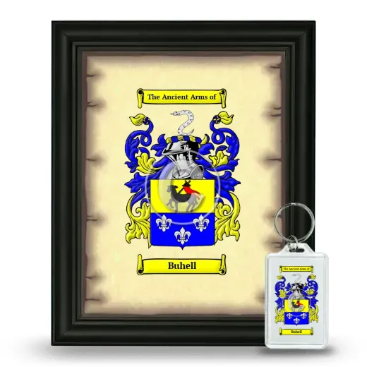 Buhell Framed Coat of Arms and Keychain - Black