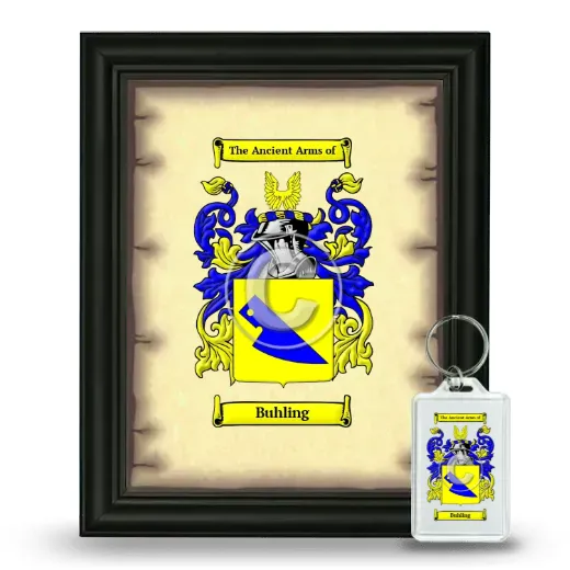 Buhling Framed Coat of Arms and Keychain - Black