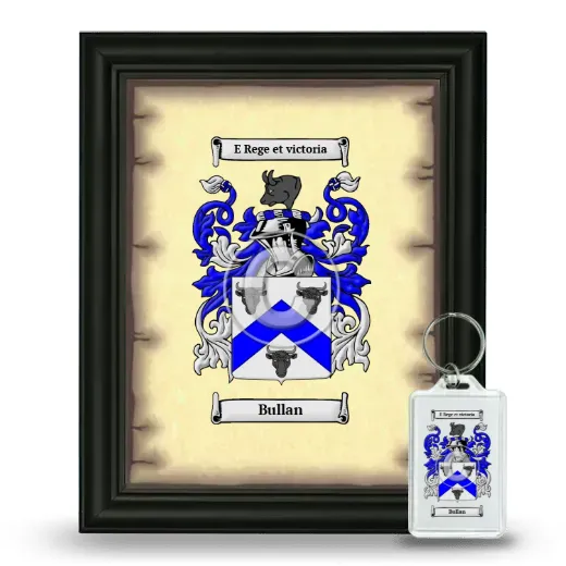Bullan Framed Coat of Arms and Keychain - Black