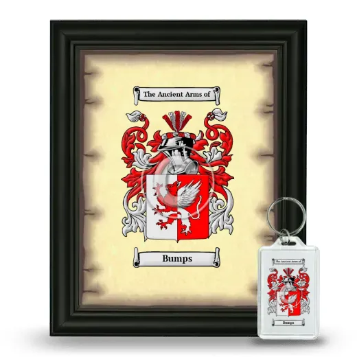 Bumps Framed Coat of Arms and Keychain - Black