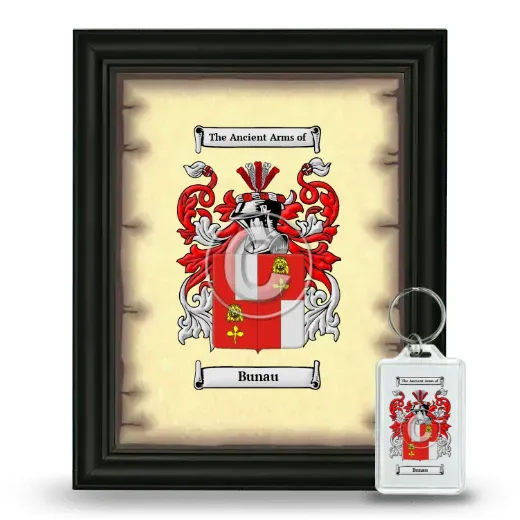 Bunau Framed Coat of Arms and Keychain - Black
