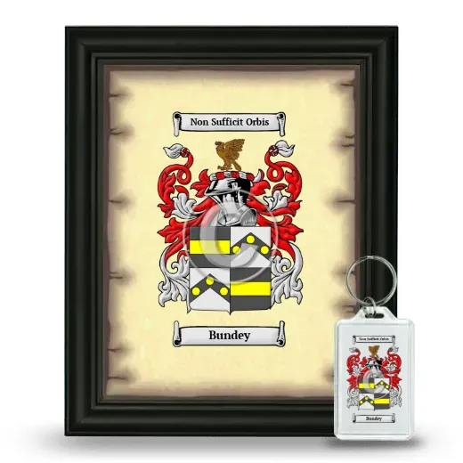 Bundey Framed Coat of Arms and Keychain - Black