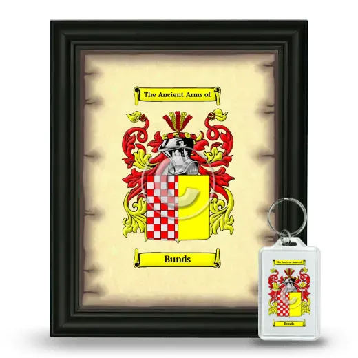 Bunds Framed Coat of Arms and Keychain - Black