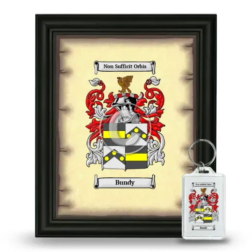 Bundy Framed Coat of Arms and Keychain - Black