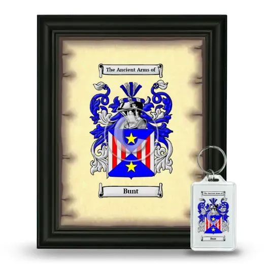 Bunt Framed Coat of Arms and Keychain - Black