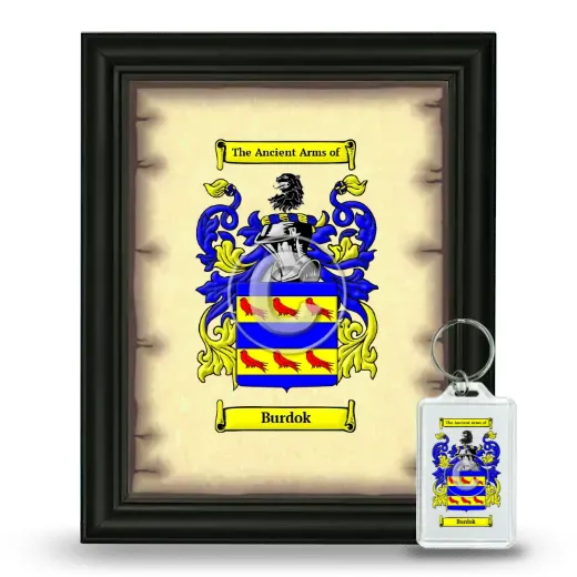 Burdok Framed Coat of Arms and Keychain - Black
