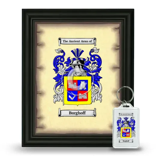 Burghoff Framed Coat of Arms and Keychain - Black