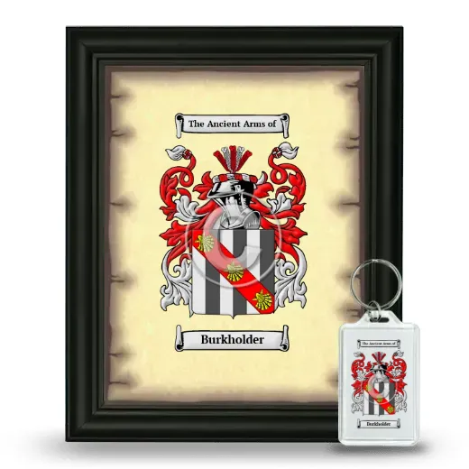 Burkholder Framed Coat of Arms and Keychain - Black