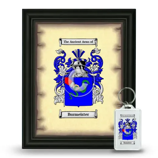 Burmeister Framed Coat of Arms and Keychain - Black