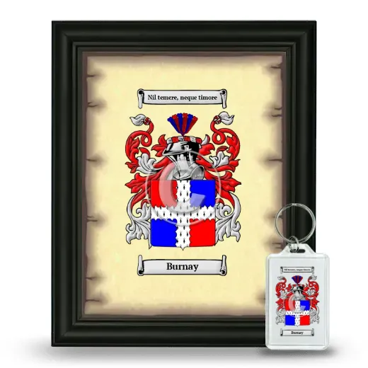 Burnay Framed Coat of Arms and Keychain - Black