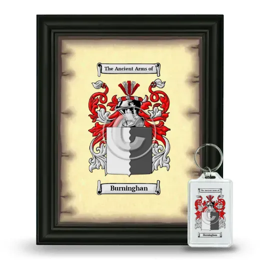 Burninghan Framed Coat of Arms and Keychain - Black