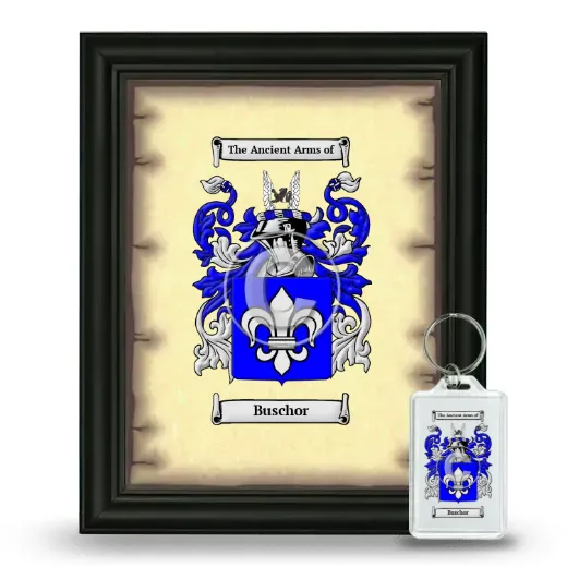 Buschor Framed Coat of Arms and Keychain - Black