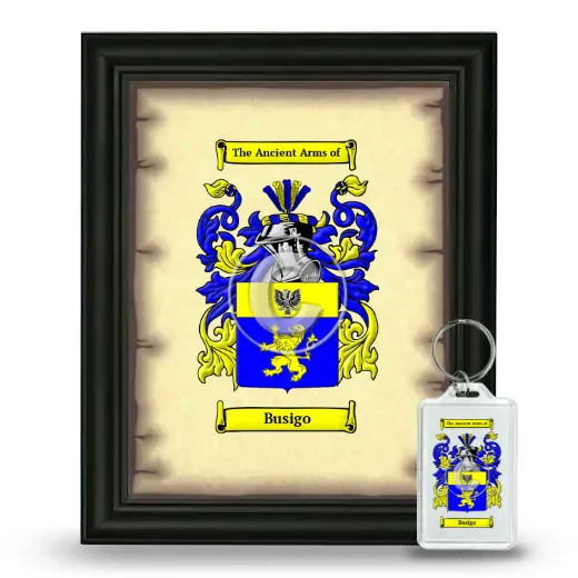 Busigo Framed Coat of Arms and Keychain - Black