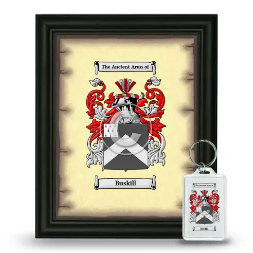 Buskill Framed Coat of Arms and Keychain - Black