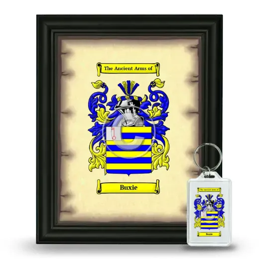 Buxie Framed Coat of Arms and Keychain - Black
