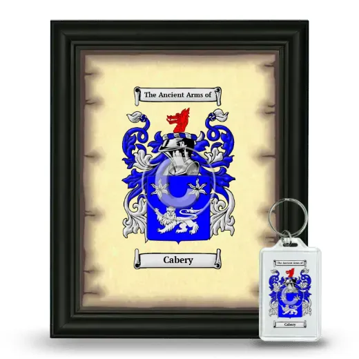 Cabery Framed Coat of Arms and Keychain - Black