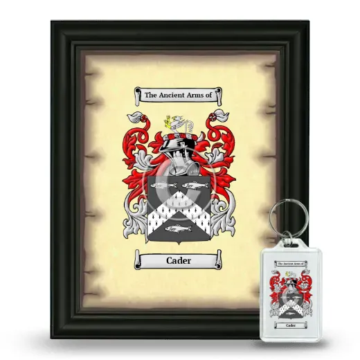 Cader Framed Coat of Arms and Keychain - Black