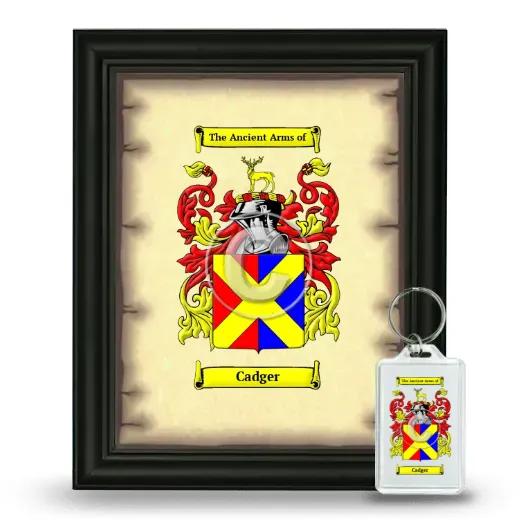 Cadger Framed Coat of Arms and Keychain - Black