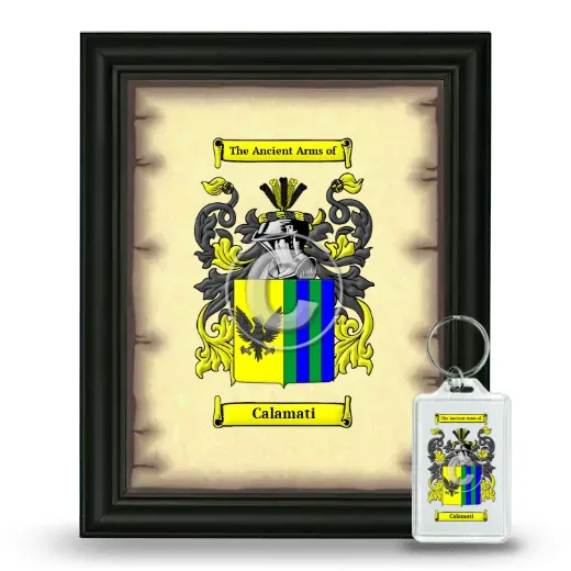 Calamati Framed Coat of Arms and Keychain - Black