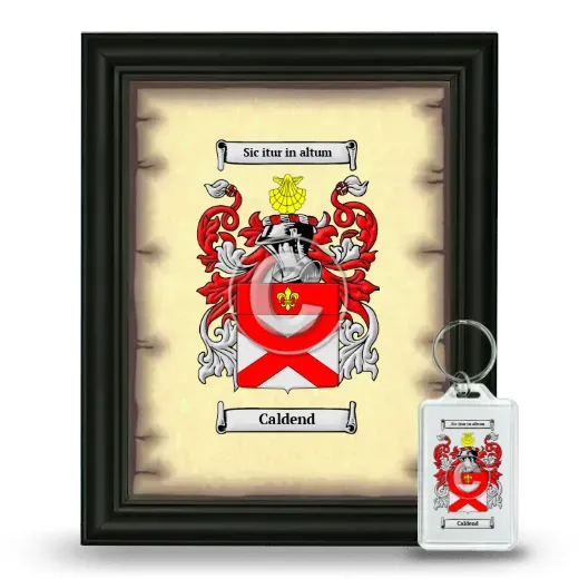 Caldend Framed Coat of Arms and Keychain - Black