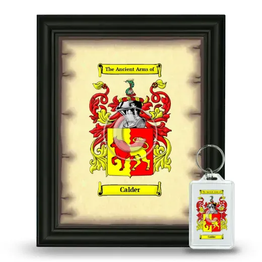 Calder Framed Coat of Arms and Keychain - Black
