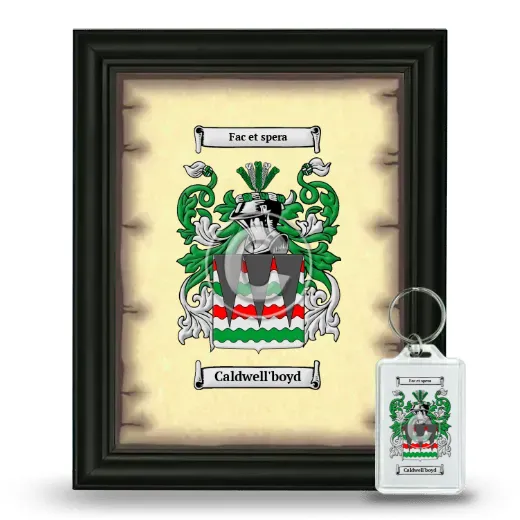 Caldwell'boyd Framed Coat of Arms and Keychain - Black